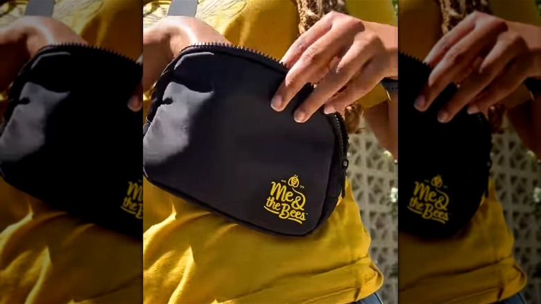 Person wearing Me & the Bees fannypack